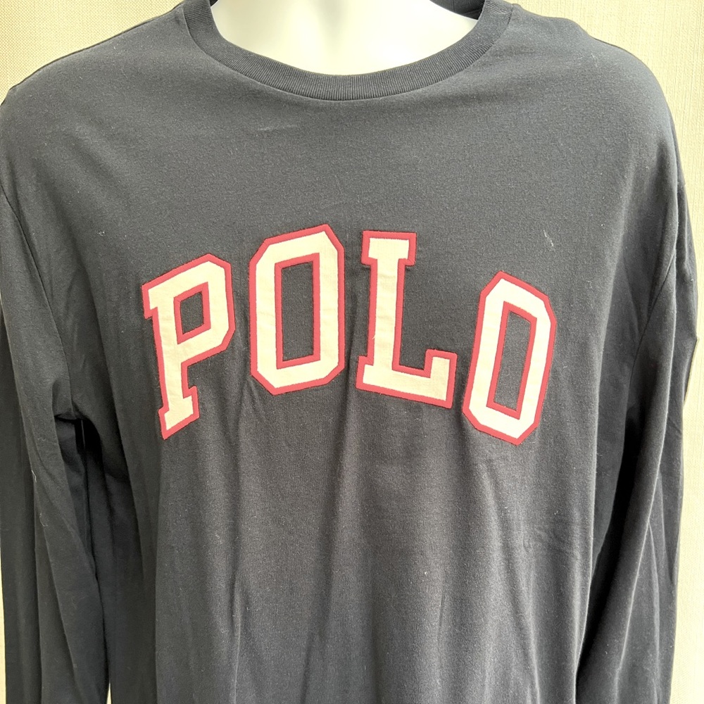 New Men’s.”Polo Ralph Lauren” Long Sleeve Navy Tee Shirt